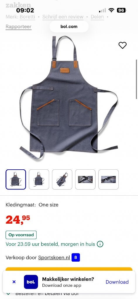 BBQ schort, Tuin en Terras, Ophalen of Verzenden, Nieuw, Boretti