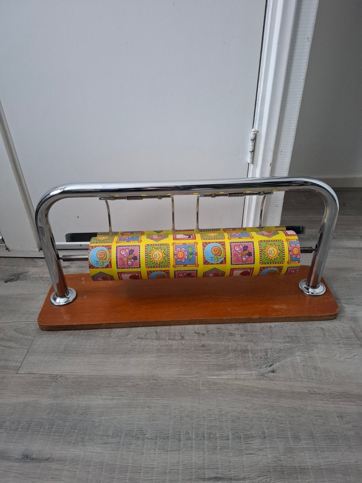 vintage cadeaupapierhouder met rol, Ophalen, Gebruikt