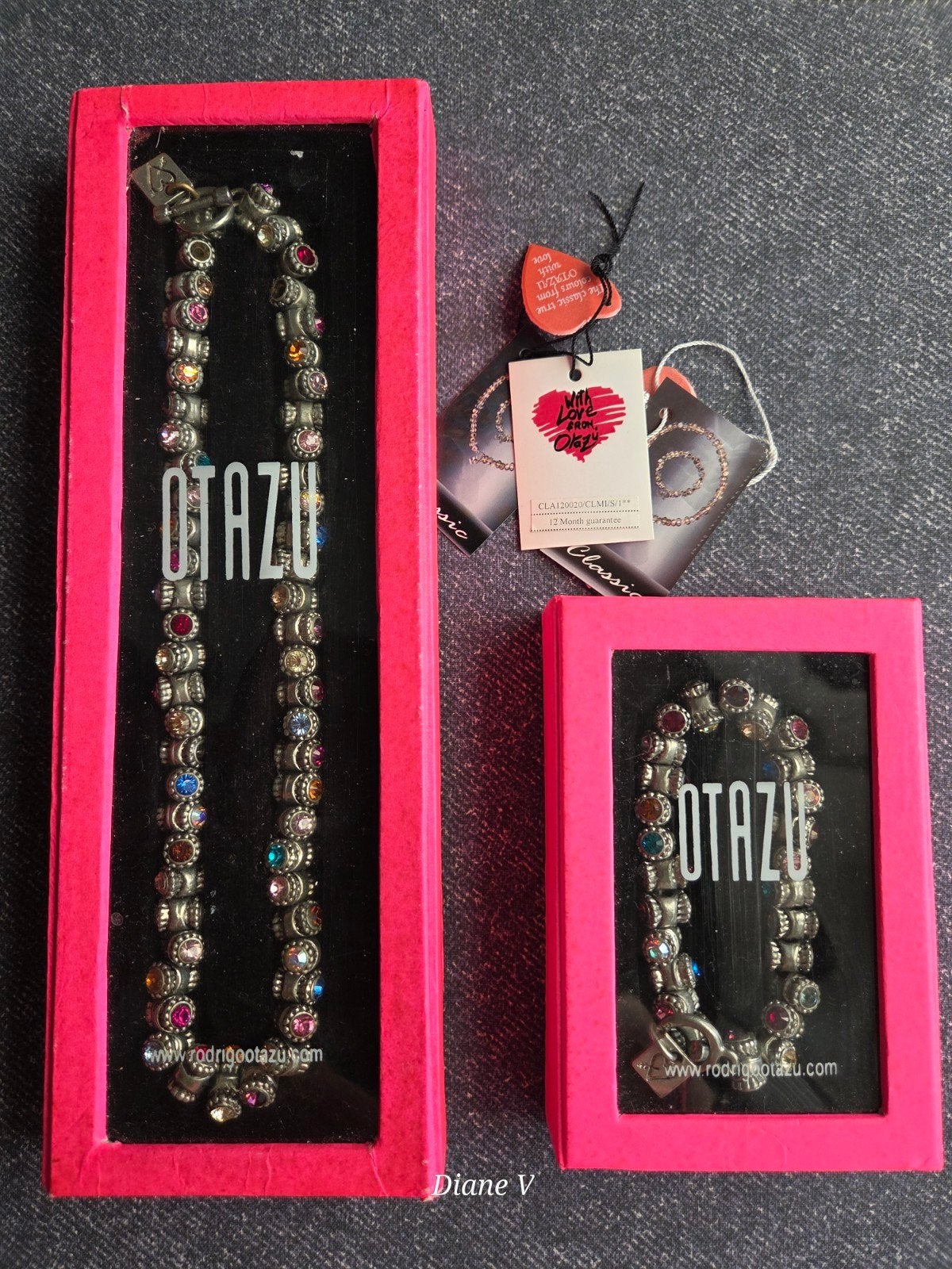 Mooie klassieke Otazu set: ketting met armband, Ophalen, Gebruikt, Overige kleuren, Met edelsteen
