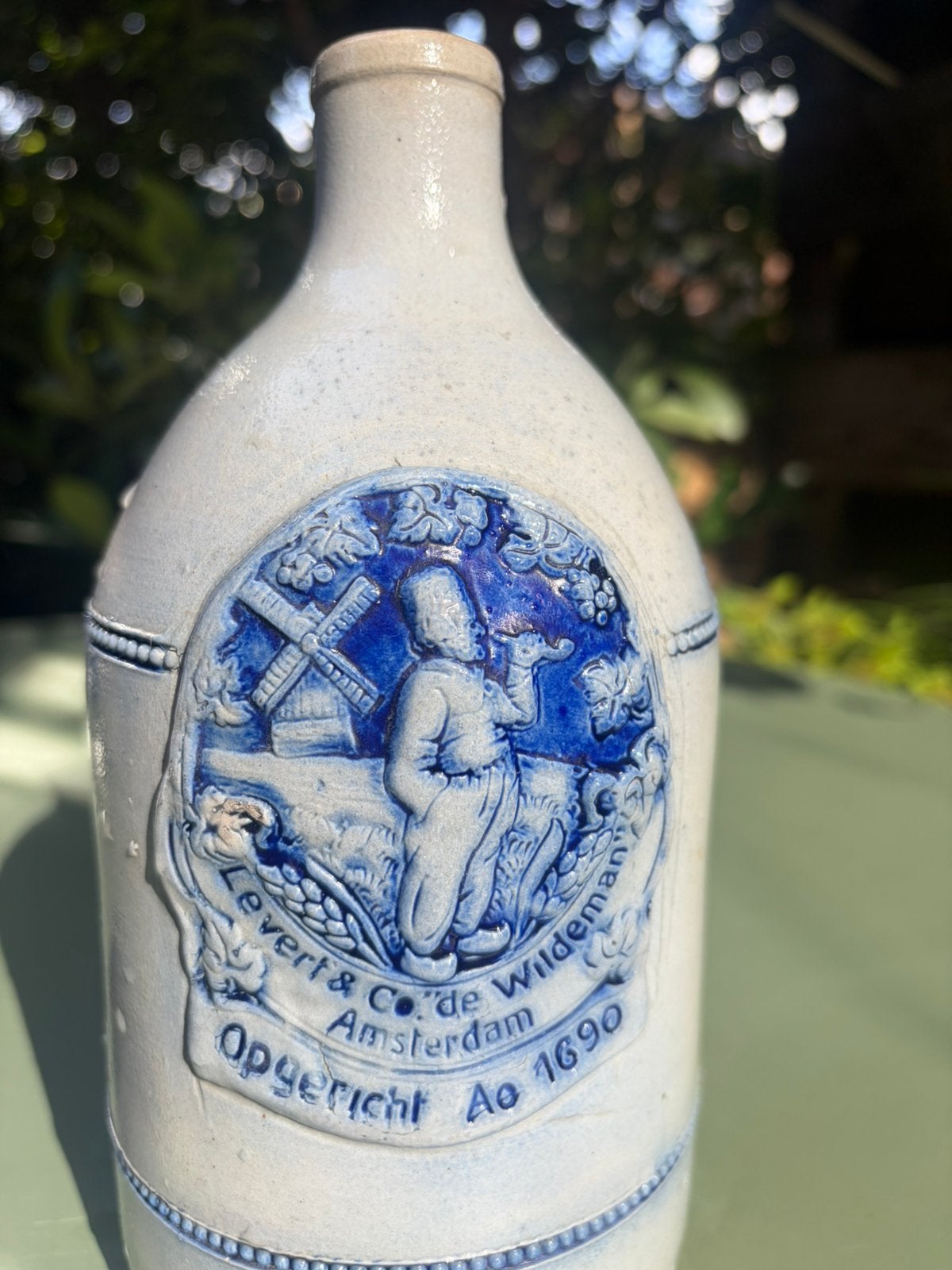 Jenever kruik 1L “levert & co - Amsterdam”, Ophalen of Verzenden