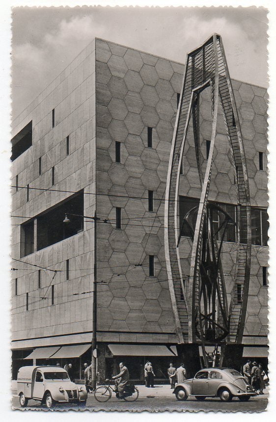 Rotterdam De Bijenkorf 1957, Ophalen of Verzenden, 1940 tot 1960, Ongelopen, Zuid-Holland