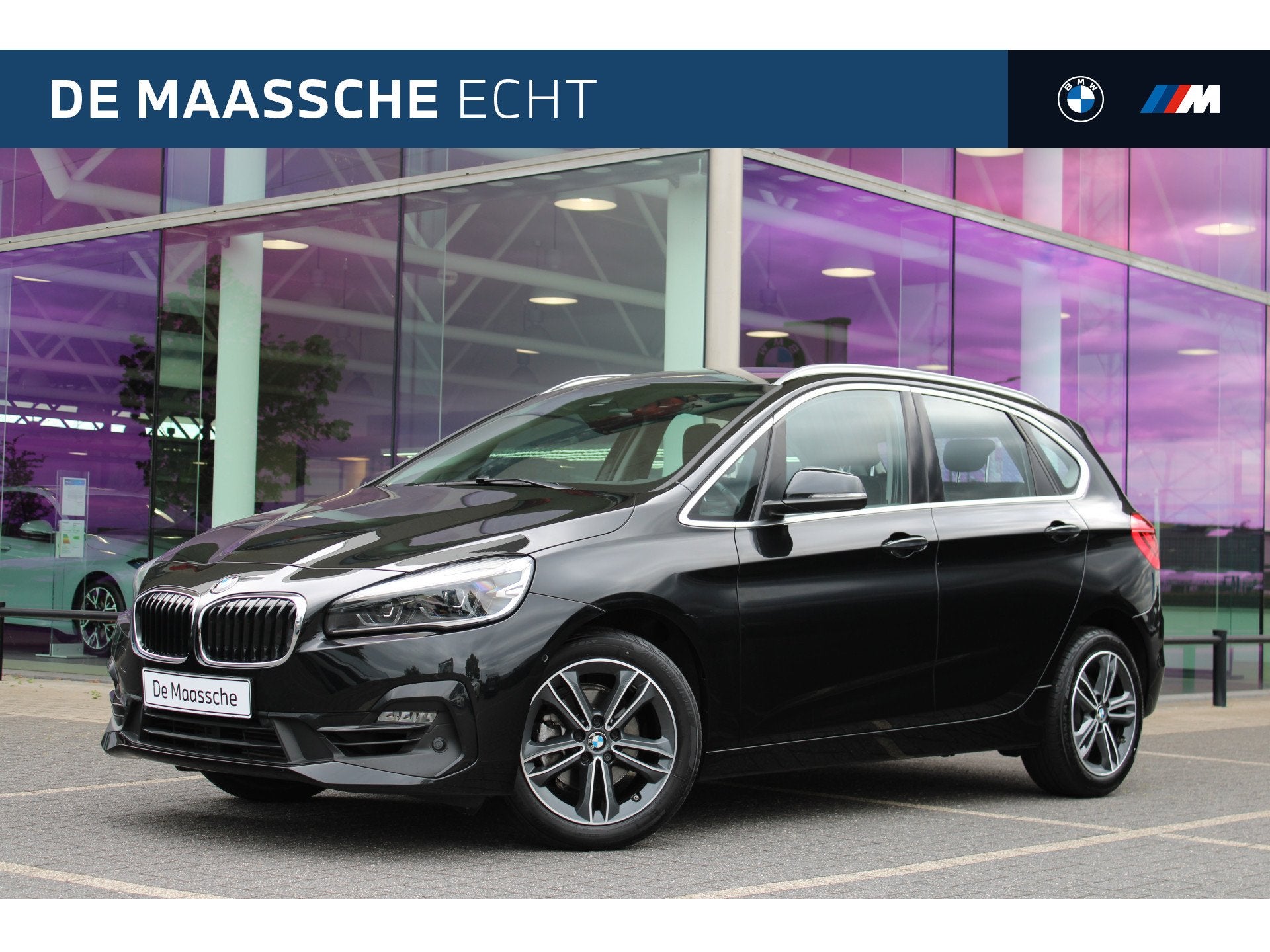 BMW 2 Serie Active Tourer 218i High Executive Sport Line Aut, Auto's, 12 maanden, Gebruikt, Zwart, Bedrijf