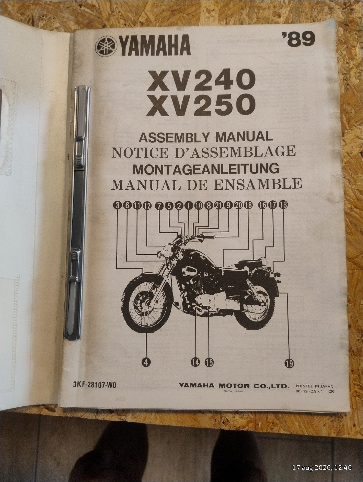 Yamaha XV240 XV250 1989 Service Informatie & Montagehandleid, Verzenden, Yamaha