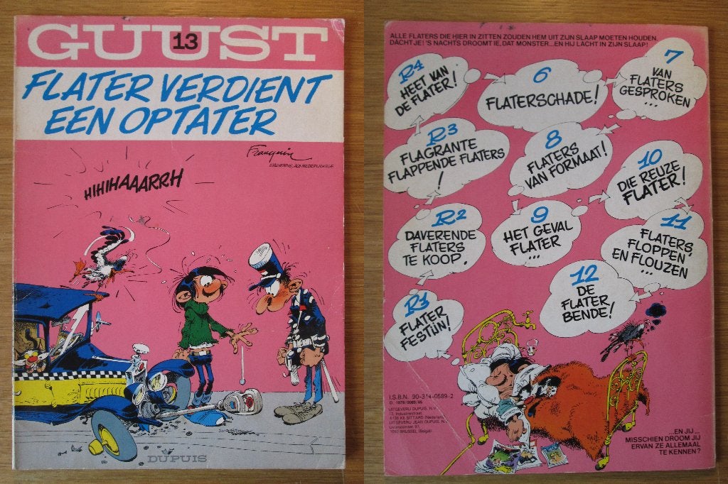 Guust Flater 13 - Flater verdient een optater (SC), Eén stripboek, Ophalen of Verzenden, Gelezen, André Franquin