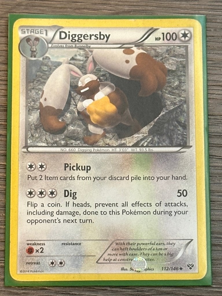 Stage 1 Holo Pokémon kaart Diggersby 112/146, Verzenden, Nieuw, Losse kaart