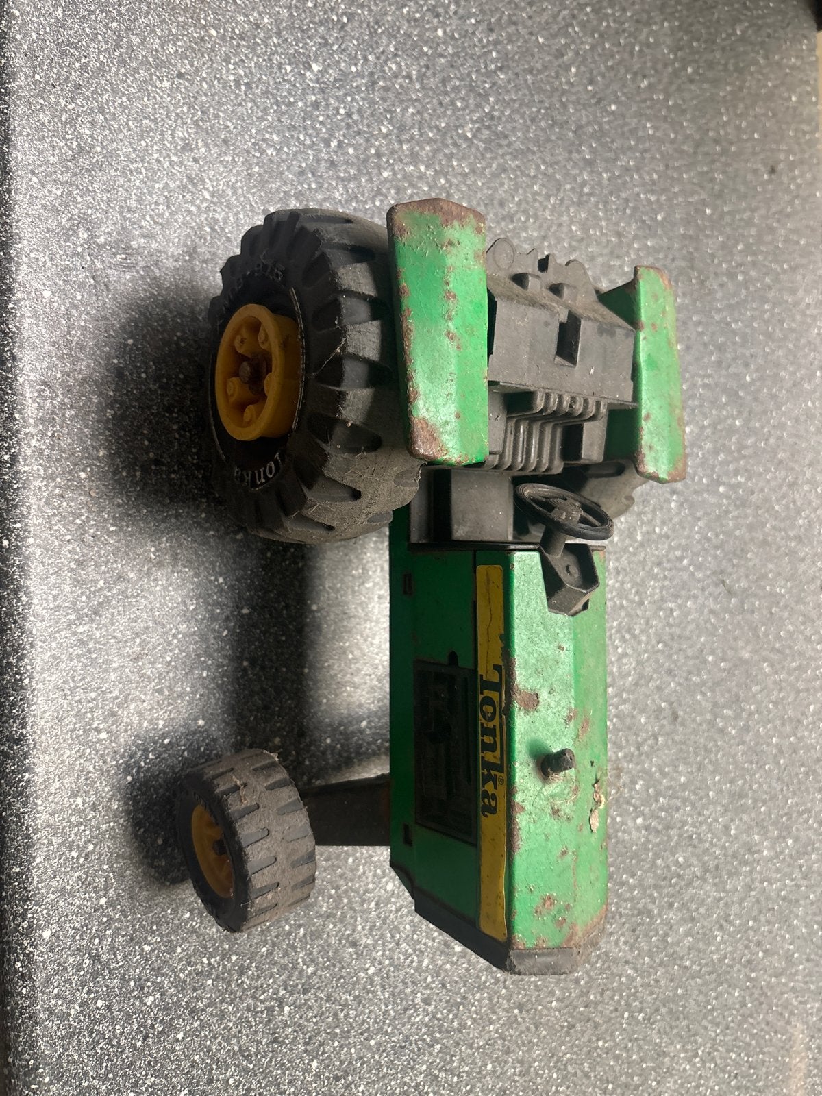 Vintage Tonka Tractor - Groen Speelgoed Voertuig, Ophalen of Verzenden, Gebruikt