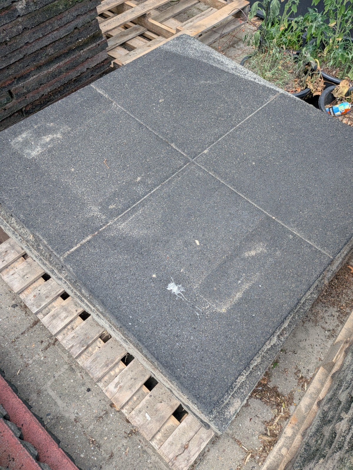 Gebruikte rubberen tegels 100x100x6/6,5 cm, Tuin en Terras, Tegels en Klinkers, Ophalen, Gebruikt, ., Overige typen