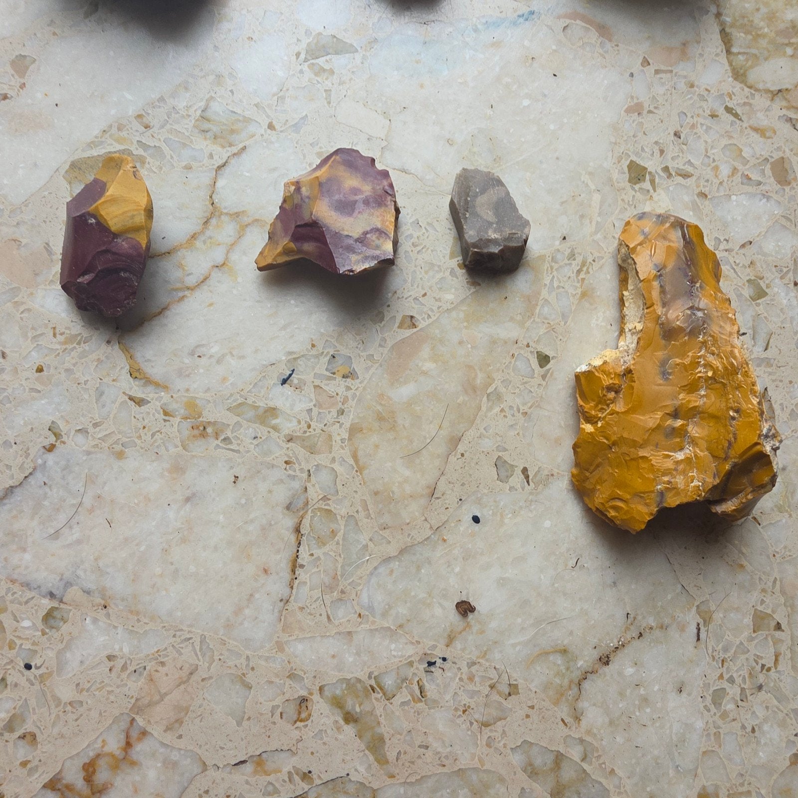 Fontmaure Jaspis - vuistbijlen, Ophalen of Verzenden, Mineraal