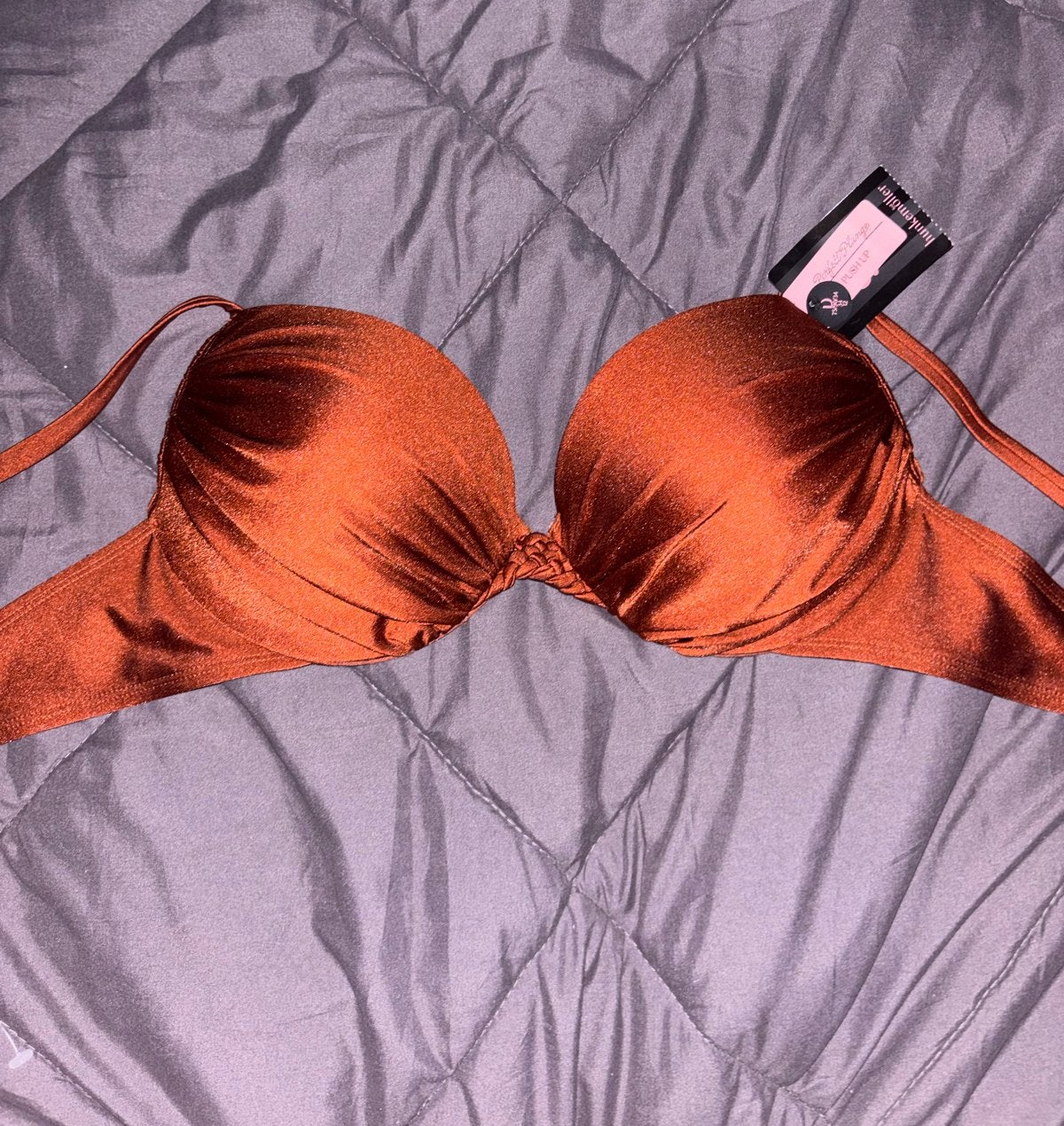 Hunkemöller Bikini Top Push-Up Oranje Nieuw 75D NWT, Kleding | Dames, Ophalen of Verzenden, Nieuw, Oranje, Bikini