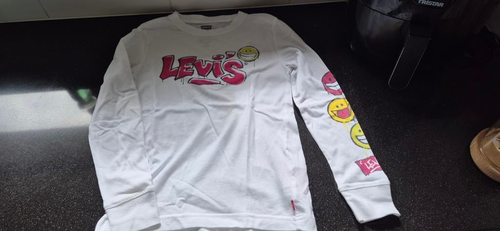 Levis longsleeve met vrolijke print, Gebruikt, Ophalen of Verzenden, Shirt of Longsleeve, Levis