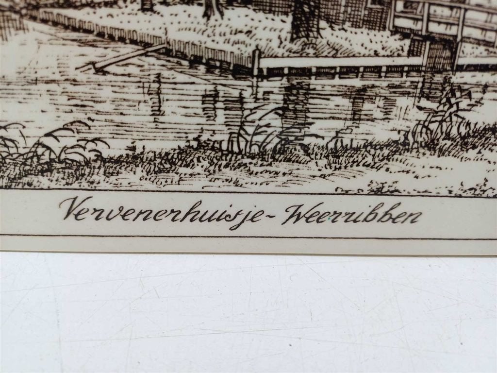 Wandtegel Verwenerhuisje-Weerribben 39802, Ophalen of Verzenden, Gebruikt