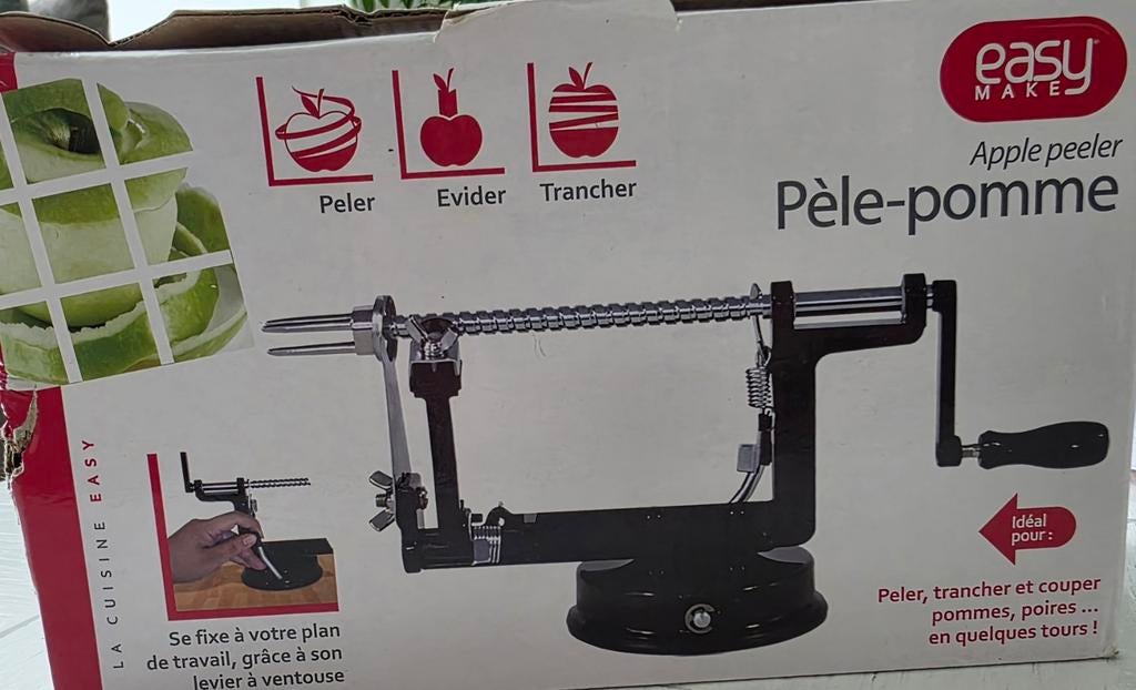 Easy Make Apple Peeler - Appelschiller, ontkerner en snijder, Huis en Inrichting, Keuken | Keukenbenodigdheden, Nieuw, Overige typen