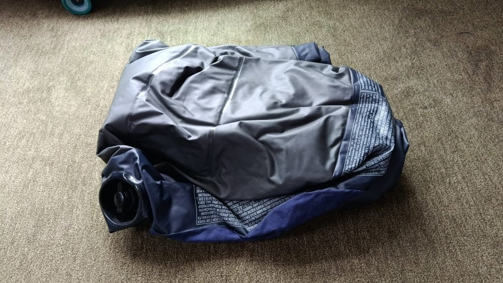 Intex 1-persoons luchtbed blauw, Ophalen of Verzenden, Gebruikt, 1-persoons