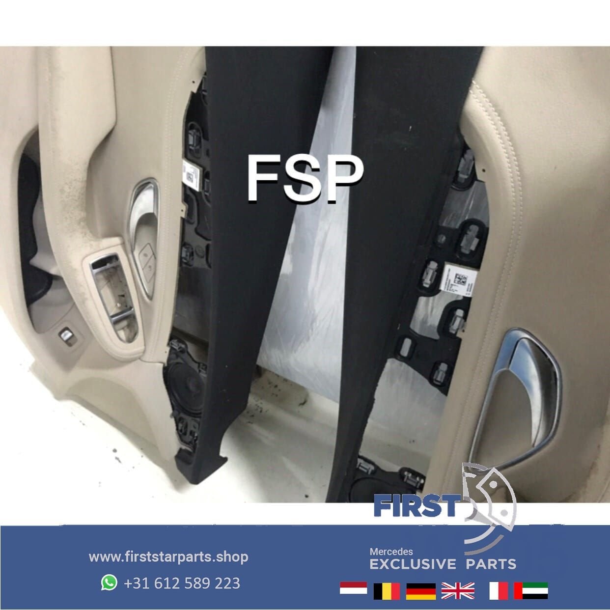 W205 DEURPANEEL SET Mercedes C KLASSE LRVA 4X DEURKAART LINK, Auto-onderdelen, Interieur en Bekleding, Gebruikt, -, Ophalen of Verzenden