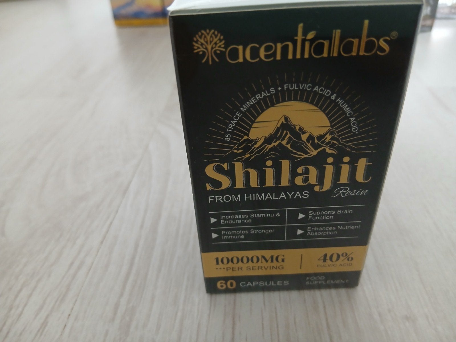 Acentiallabs Shilajit Resin 10000mg - 60 capsules, Ophalen of Verzenden