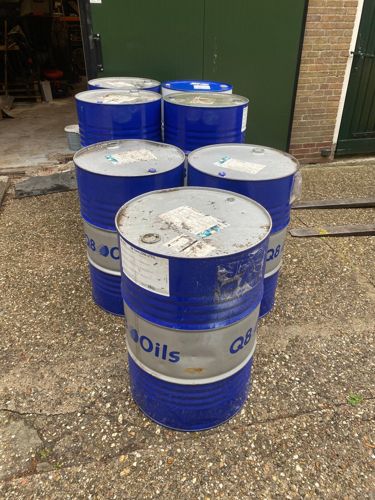 Olie vaten 208 liter, Ophalen, Zo goed als nieuw