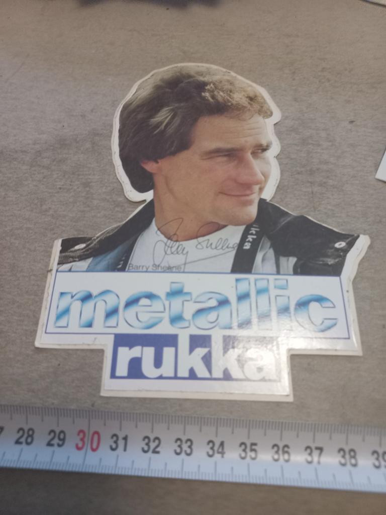 Vintage Metallic Rukka Barry Sheene Sticker, Verzamelen, Ophalen of Verzenden