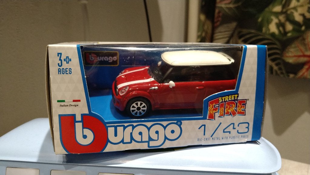 Bburago Street Fire Mini Cooper S R53 Red 1/43 nieuw!, Ophalen of Verzenden, Nieuw, Auto, Overige merken