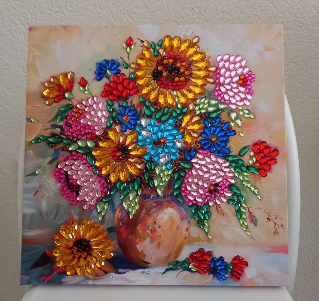Diamond Painting gemaakt, Huis en Inrichting, Minder dan 50 cm, Nieuw, Ophalen of Verzenden, Schilderij