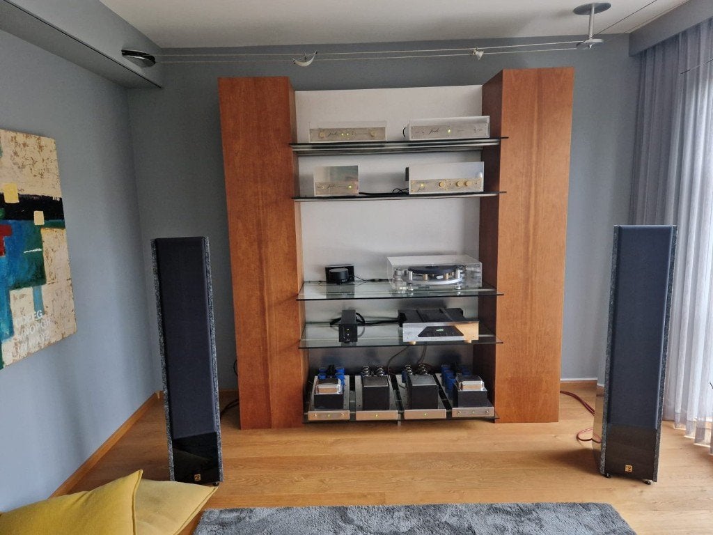 Exclusieve High-End Audio- en LP/CD-Kast – Maatwerk Design, Ophalen, 200 cm of meer, Zo goed als nieuw, 200 cm of meer