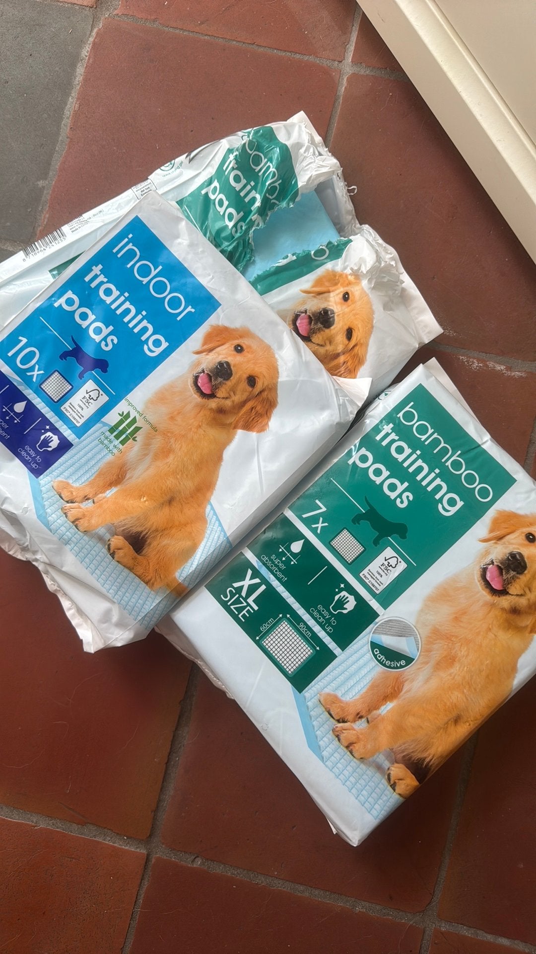 Puppypads, Ophalen, Gebruikt