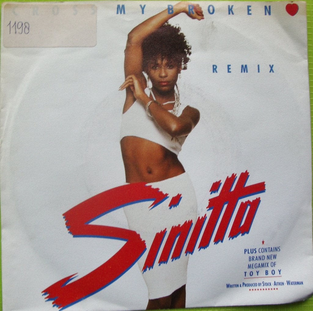 Sinitta - Cross My Broken Heart (Remix) 7 inch single, Cd's en Dvd's, Vinyl Singles, 7 inch, Zo goed als nieuw, Pop, Single