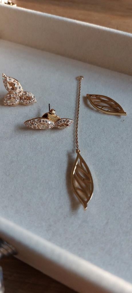 Swarovski Atelier oorhangers set goud, Ophalen of Verzenden, Nieuw, Overige merken