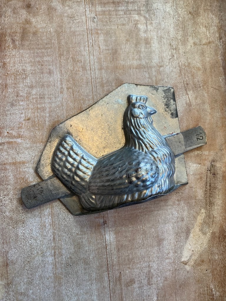Antieke kippen chocoladevorm - brocante - Pasen, Ophalen of Verzenden