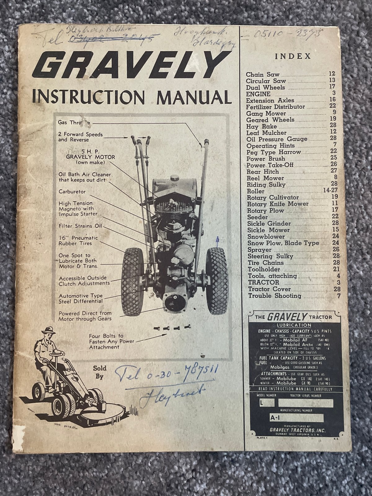 Gravely Instructiehandleiding - Oude Tractoren, Boeken, Ophalen of Verzenden, Gelezen