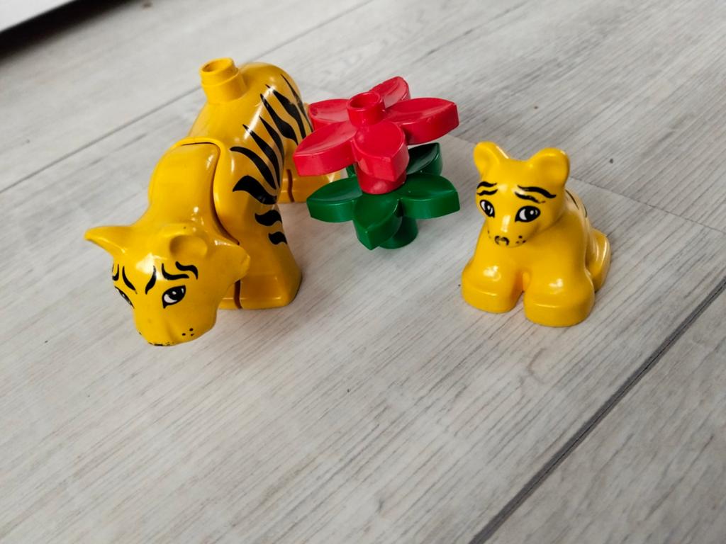Duplo leeuw en welpje, Ophalen of Verzenden, Gebruikt, MOC (eigen creatie), Duplo
