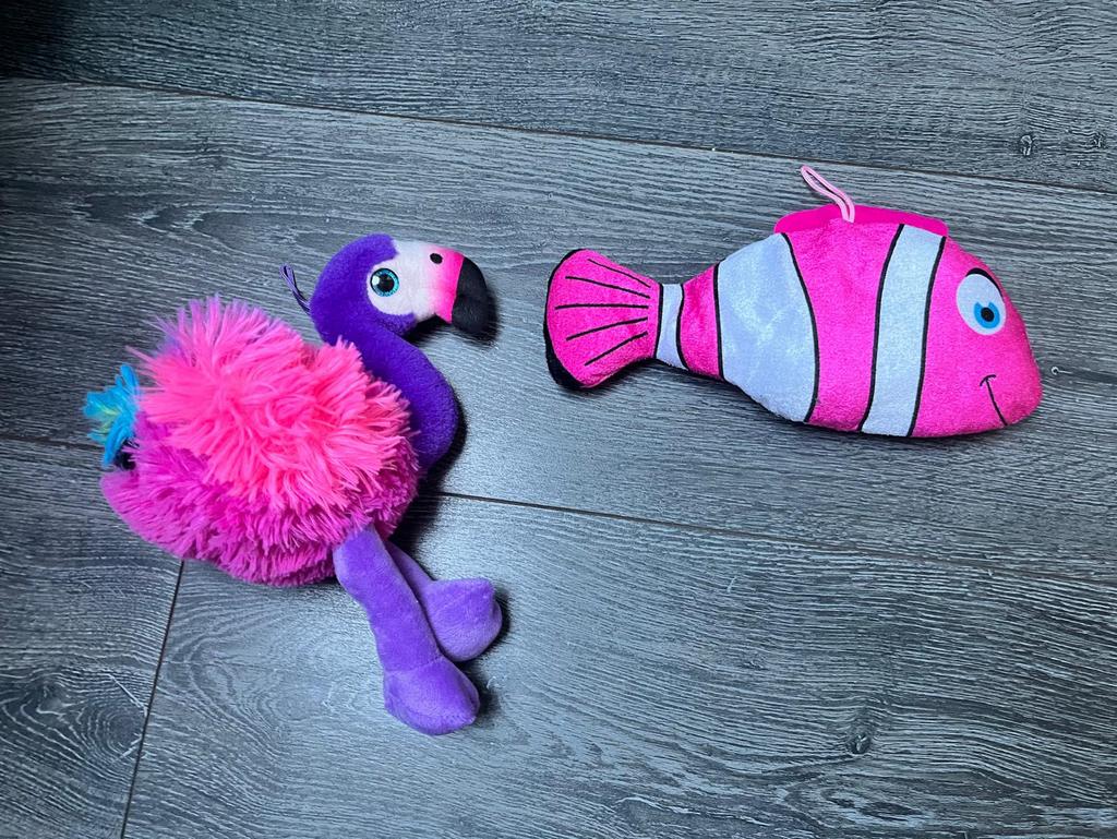 2 leuke vrolijke knuffels, nieuw!, Ophalen of Verzenden, Nieuw, Roze, Overige typen