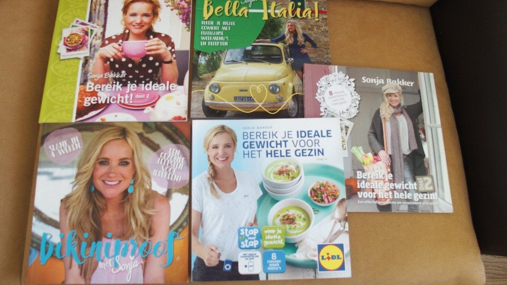 5x Sonja Bakker - afvallen -ideale gewicht, Ophalen of Verzenden, Zo goed als nieuw, Sonja Bakker, Gezond koken