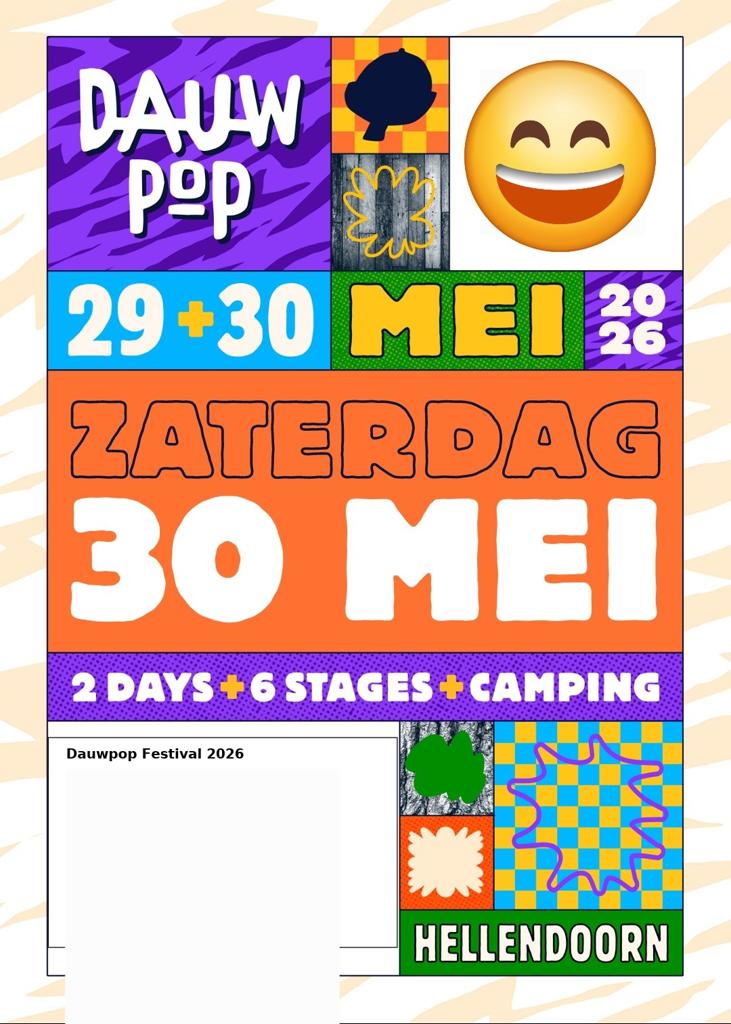 2 Dauwpop e-tickets, Zaterdag 30 mei, Tickets en Kaartjes, Twee personen