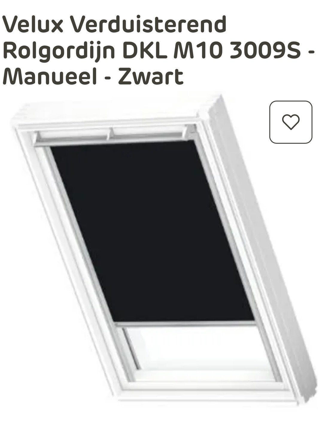 Velux Verduisterend Rolgordijn DKL M10 3009S Zwart Nieuw, Ophalen, Verduisterend, Zwart, Nieuw