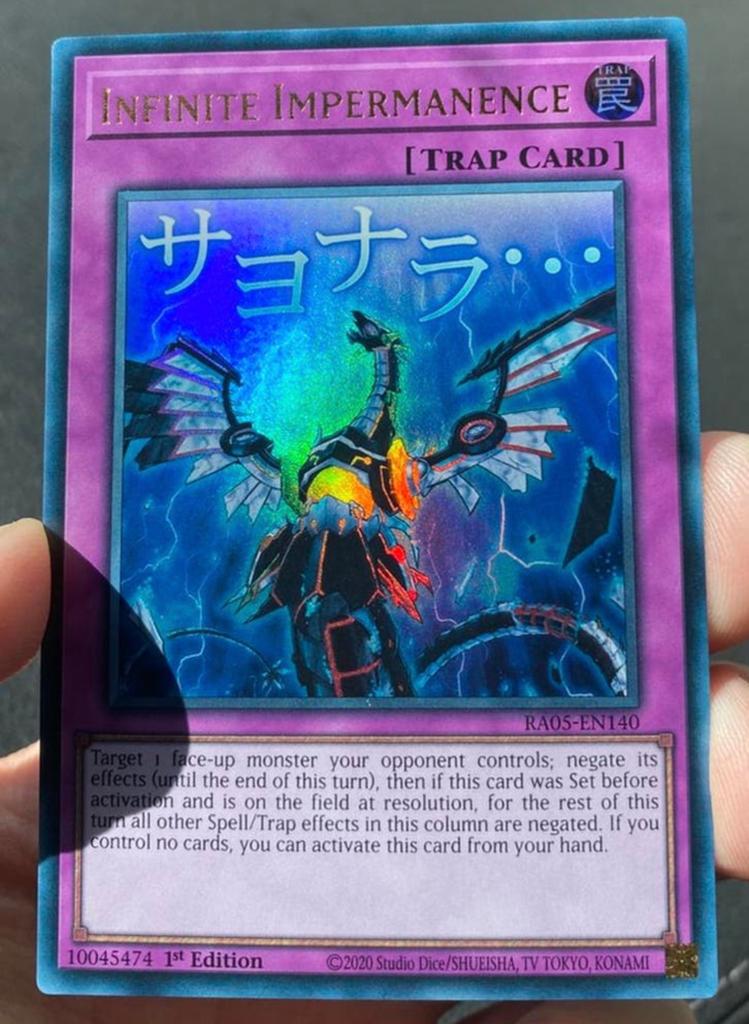 Yu-Gi-Oh! Stamped Infinite Impermanence RA05 1st !, Hobby en Vrije tijd, Verzamelkaartspellen | Yu-gi-Oh!, Ophalen of Verzenden
