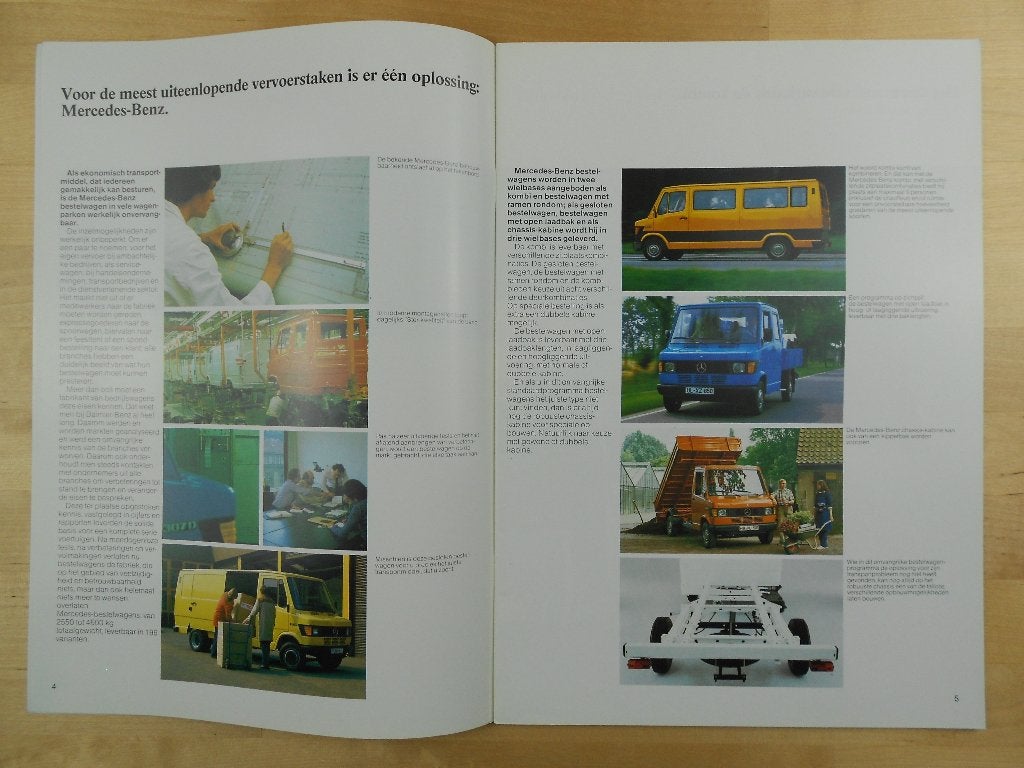 Mercedes Brochure 1984 207 209 210 307 309 310 407 409 D 410, Boeken, Zo goed als nieuw, Mercedes-Benz, Mercedes, Ophalen of Verzenden