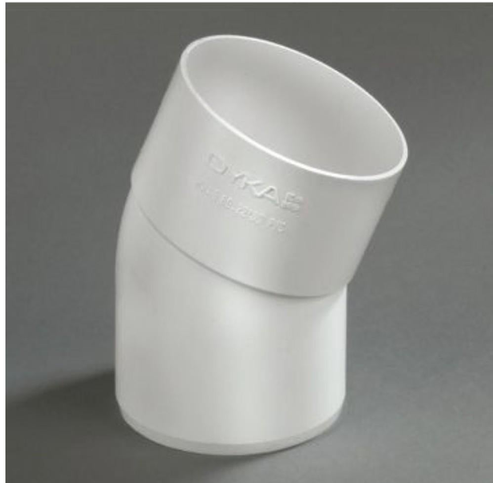 DYKA PVC Bocht 80mm mof/spie 22,5 wit HWA, Bochten, Pvc, Nieuw, Ophalen of Verzenden