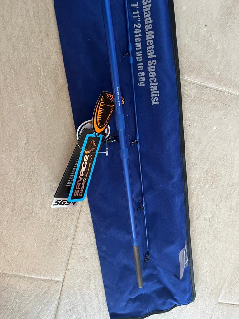 Savage gear sg 4 spinhengel, Watersport en Boten, Ophalen of Verzenden, Zo goed als nieuw, Werphengel