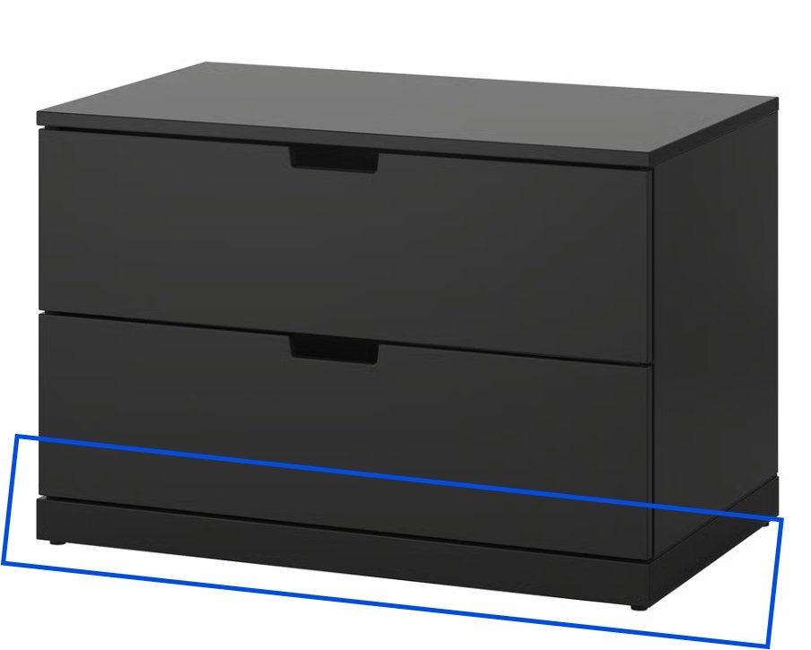 IKEA NORDLI - kastplint, Ophalen, Overige materialen, 100 tot 150 cm, 1 of 2 laden