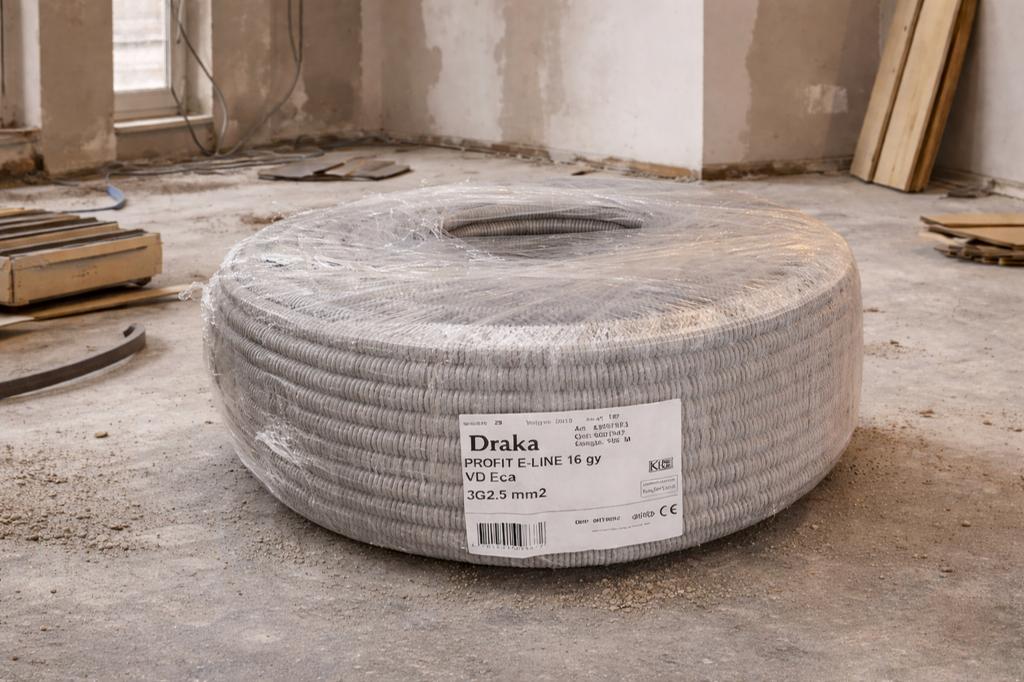 Draka flexibele buis met draad 100m, Ophalen, Nieuw, Kabel of Snoer