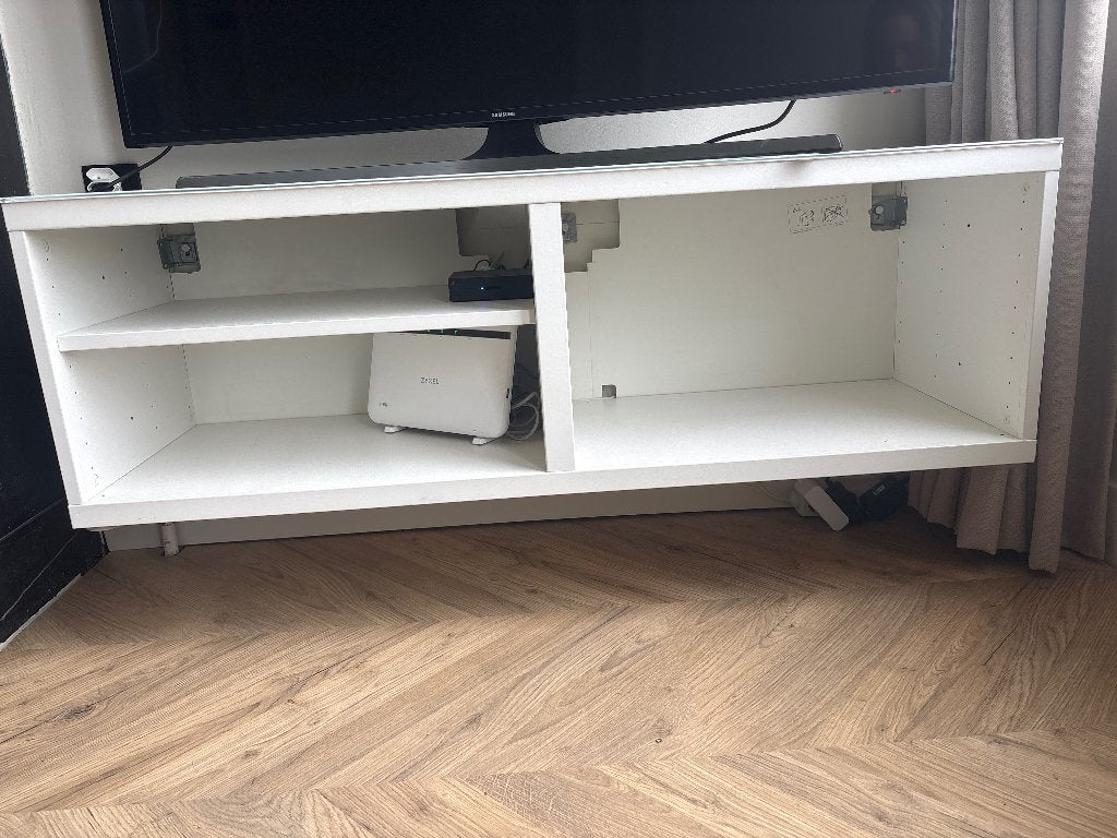 IKEA Besta TV-meubel wit, Huis en Inrichting, Ophalen, Overige materialen, Gebruikt, 100 tot 150 cm