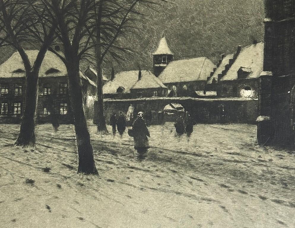 Grote ets Helmuth Liesegang (1857-1945), Ophalen of Verzenden
