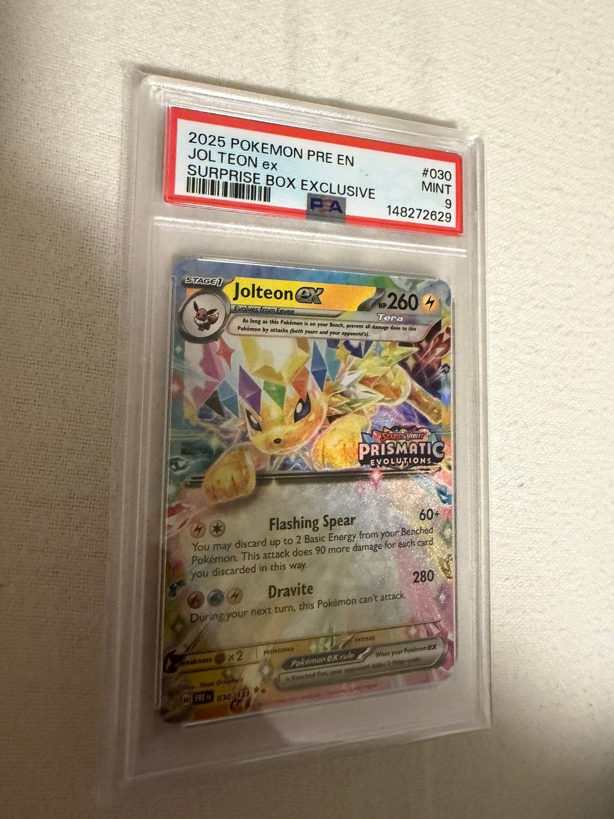 Jolteon EX psa 9, Verzenden, Zo goed als nieuw