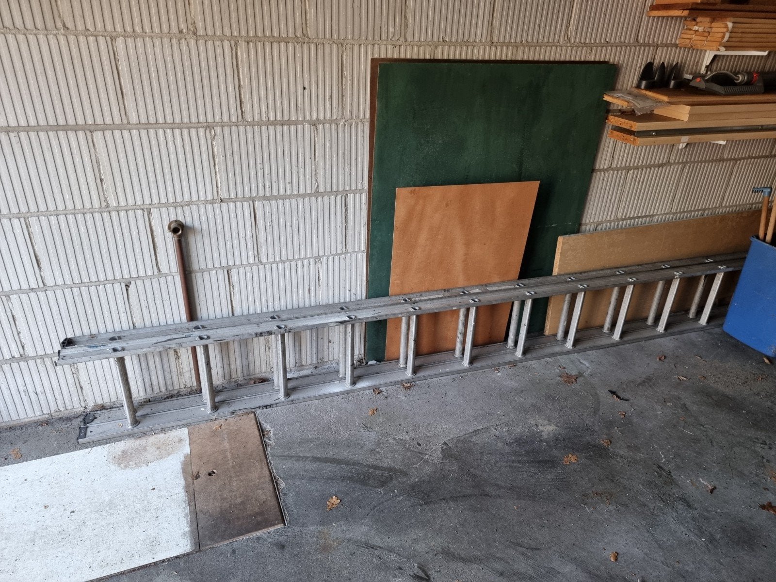 Uitschuifbare ladder 3.80m, Ophalen, Gebruikt, 4 meter of meer