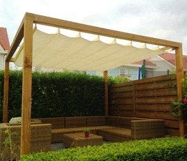 Lamellen schaduwdoek Sunnysail, 430x250cm. Beige, Ophalen, Nieuw