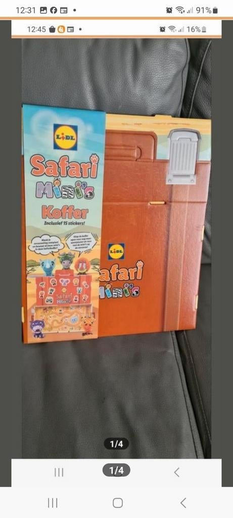 Safari mini's koffer nieuw met stickers van de lidl 2024, Lidl, Ophalen of Verzenden