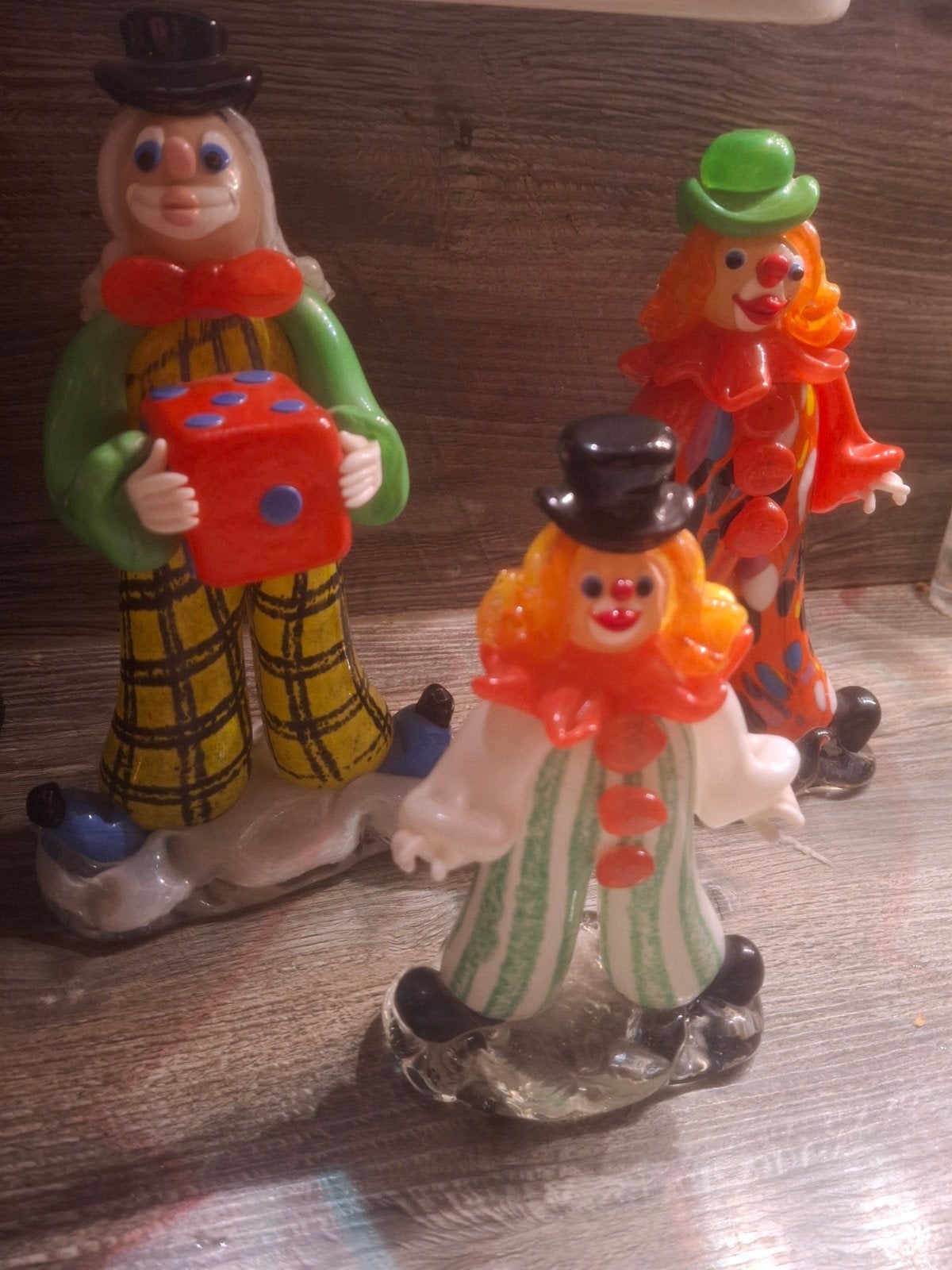 Vintage Handgemaakte Glazen Clown Beeldjes - ZBS Tsjechië, Ophalen