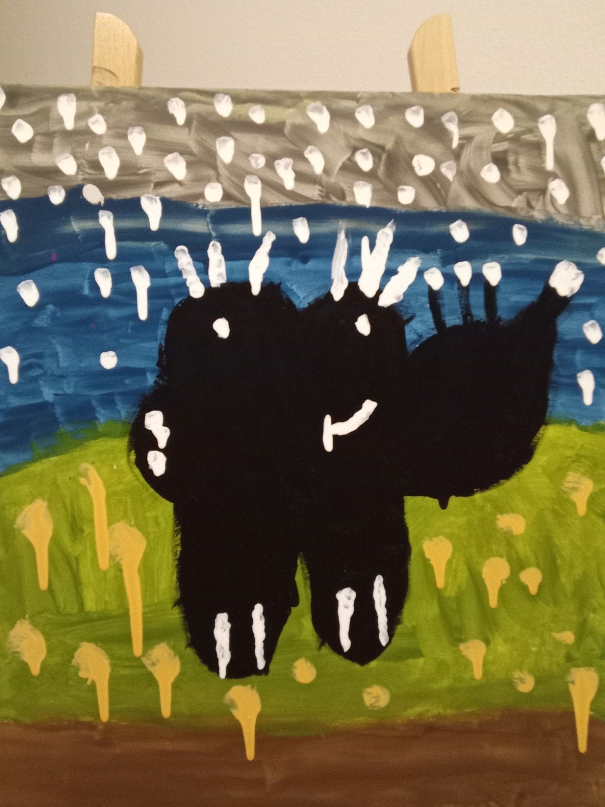 Zelfgemaakte schilderij maat 40 cm verschillende kleuren €8, Antiek en Kunst, Kunst | Schilderijen | Modern, Ophalen