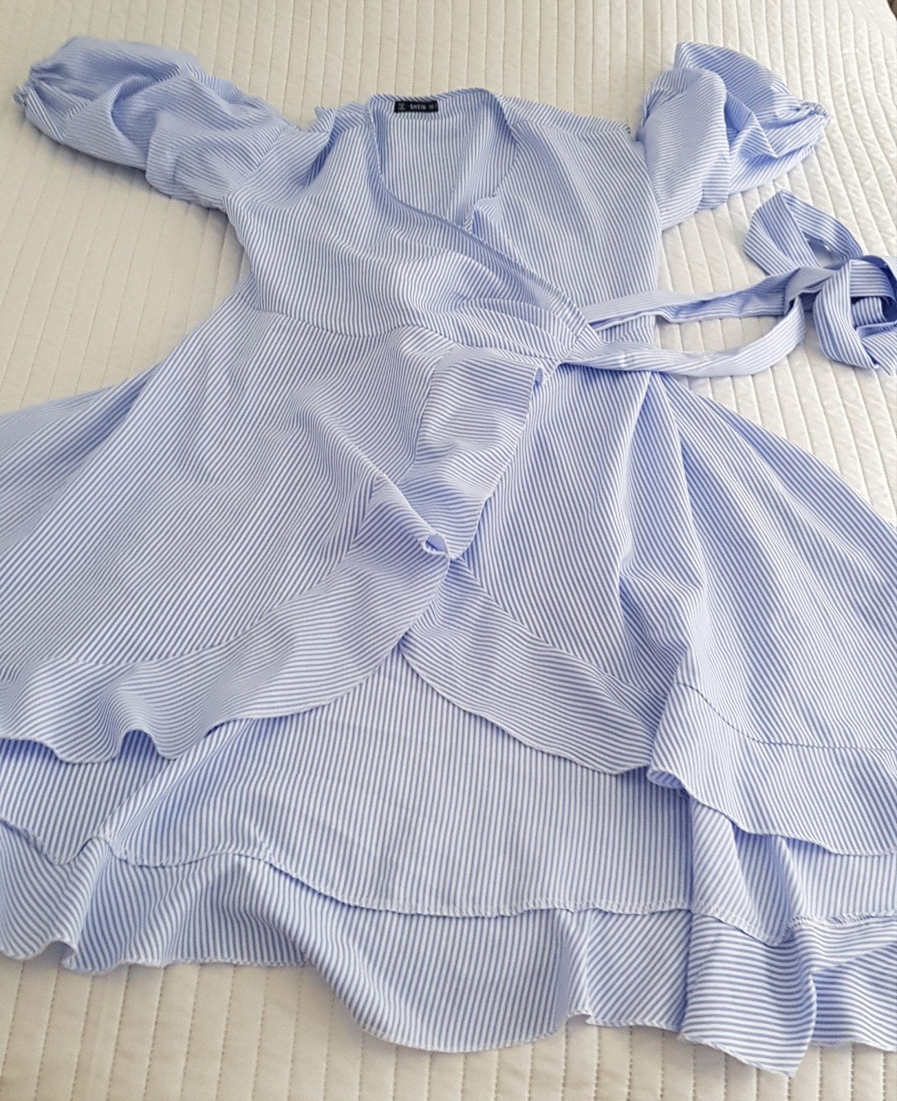 Blauw wit kerst jurkje maat s spaanse jurk dames kleding, Kleding | Dames, Zo goed als nieuw, Knielengte, Maat 36 (S), Shein