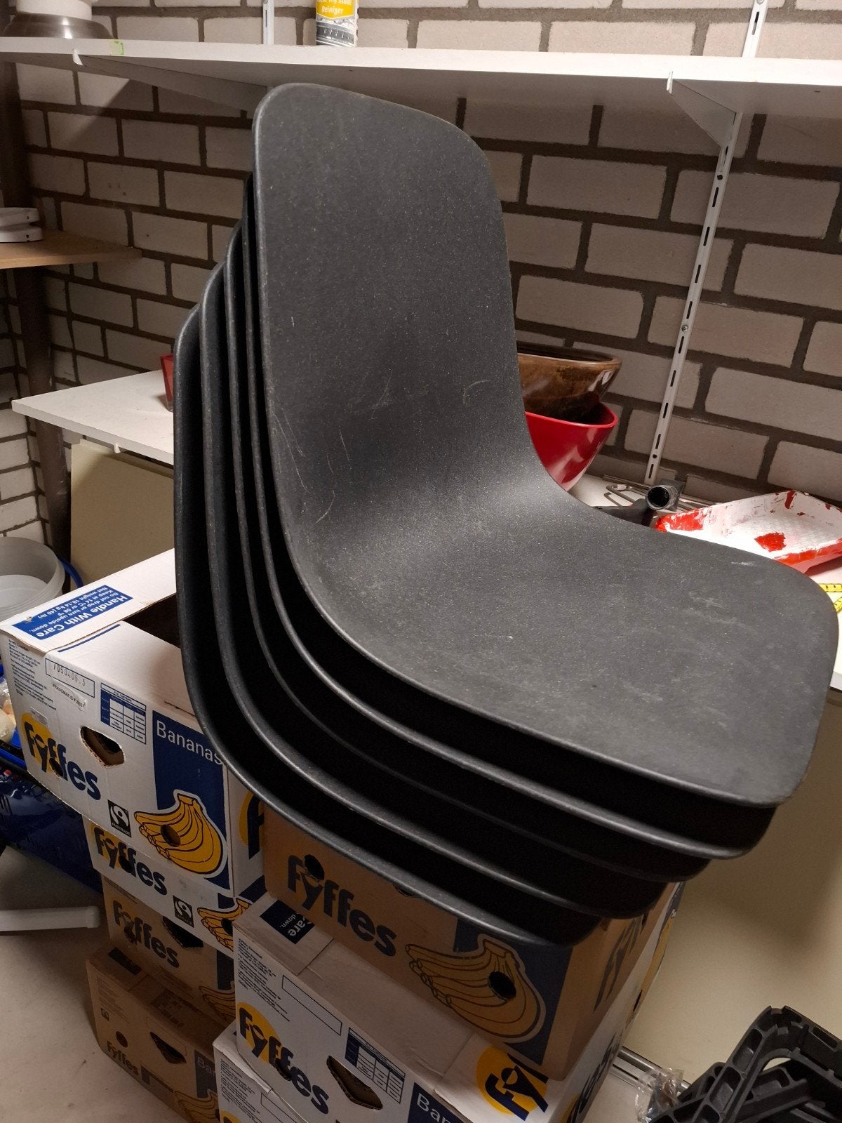 Ikea 5 eetkamer stoelen Odger voor 150 euro, Huis en Inrichting, Ophalen, Gebruikt, Zwart